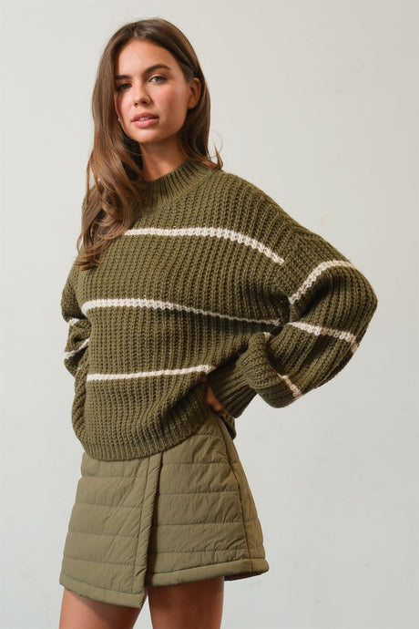 Gayle Striped Oversized Knit Sweater