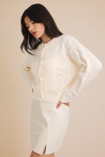 Load image into Gallery viewer, Cream Sweater Cardigan Long Sleeve Button Down Casual Outfit