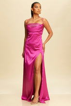 Load image into Gallery viewer, Pink Maxi Dress Prom Dress with Thin spaghetti straps for formal events