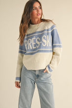 Load image into Gallery viewer, Cream Sweater Top Apres-Ski Letter in Front Long Sleeve Christmas Outfit