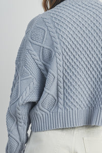 Nalani Casual Solid Cable Knit Sweater