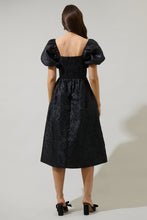 Load image into Gallery viewer, Louise Danica Jacquard Alessi Puff Sleeve Midi Dress