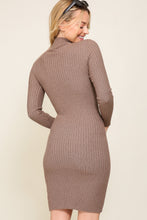 Load image into Gallery viewer, Nayeli Funnel Neck Ribbed Knit Bodycon Dress