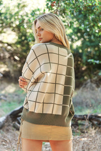 Kaylani Mix Match Plaid Checker Sweater