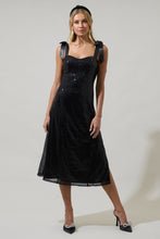 Load image into Gallery viewer, Thalia Adelisa Sequin Tie Strap Midi Dress