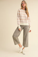 Load image into Gallery viewer, Tessa Geometric Knit Long Sleeve Sweater