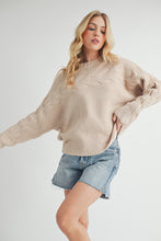 Load image into Gallery viewer, Viviana Oat Cable Sleeve Sweater