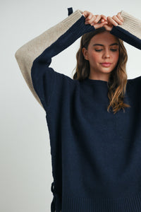 Frankie Crew Neck Long Sleeve Pullover Sweater