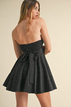 Load image into Gallery viewer, Mae Sweetheart Neckline Bow Jacquard Mini Dress