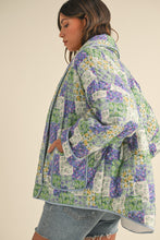 Load image into Gallery viewer, Matilda Floral Print Open Front Quilted Jacket