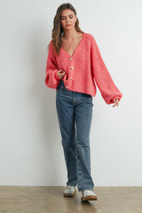 Iyla V-Neck Button Down Long Sleeve Cardigan