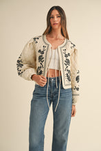 Load image into Gallery viewer, Madeleine Floral Embroidered Quilted Jacket