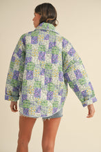 Load image into Gallery viewer, Matilda Floral Print Open Front Quilted Jacket