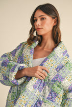 Load image into Gallery viewer, Matilda Floral Print Open Front Quilted Jacket