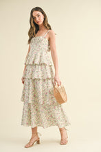 Load image into Gallery viewer, Fiona Tiered Floral Open Back Maxi Dress