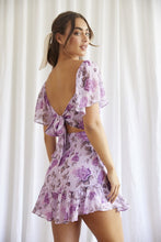 Load image into Gallery viewer, Floral Print Ruffle Flutter Sleeved Mini Dress