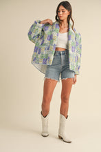 Load image into Gallery viewer, Matilda Floral Print Open Front Quilted Jacket