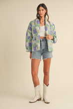 Load image into Gallery viewer, Matilda Floral Print Open Front Quilted Jacket