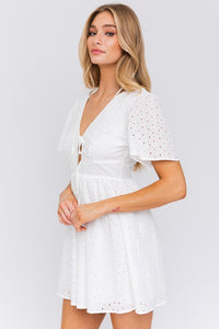 SHORT SLEEVE BABYDOLL STYLE DRESS