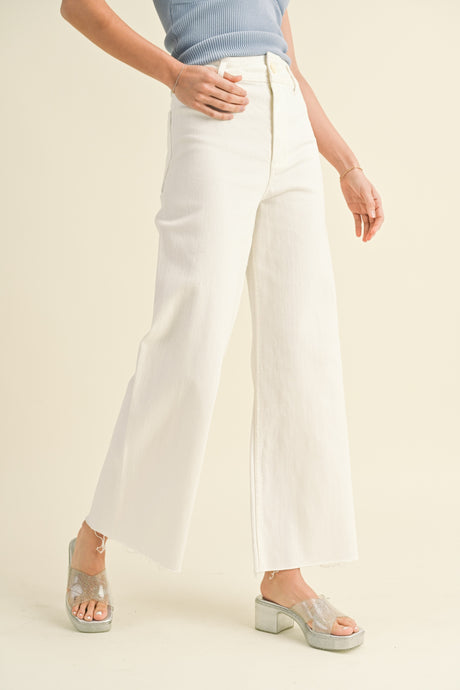 Mackenzie Straight Leg Pants: Cream