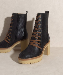 OASIS SOCIETY Jenna - Platform Military Boots