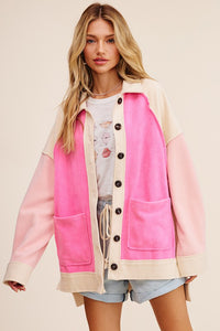 Soft Touch Terry-like Shacket Knit Jacket