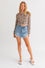 Load image into Gallery viewer, Long Sleeve Crochet Top