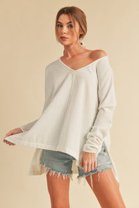 Amaly Oversized V Neck Sweater