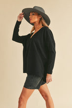 Load image into Gallery viewer, Amaly Oversized V Neck Sweater