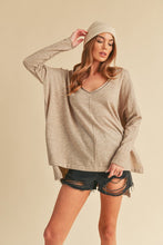 Load image into Gallery viewer, Amaly Oversized V Neck Sweater