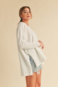 Amaly Oversized V Neck Sweater