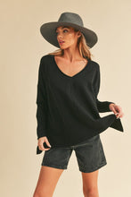 Load image into Gallery viewer, Amaly Oversized V Neck Sweater