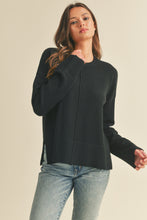 Load image into Gallery viewer, Mariah Basic Crew Neck Sweater - Black