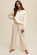 Load image into Gallery viewer, Boxy V-neck Sweatshirt and Pants Lounge Set