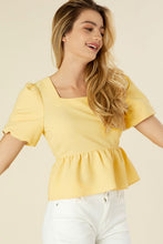 Load image into Gallery viewer, Bubbles sleeved blouse with peplum