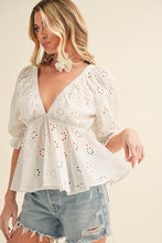 Load image into Gallery viewer, Hazle Eyelet Embroidered Top