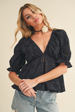 Load image into Gallery viewer, Hazle Eyelet Embroidered Top