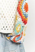 Load image into Gallery viewer, Paxos Tie Front Open Crochet Cardigan