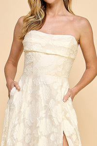 Francesca Ivory Strapless Sweetheart Gown