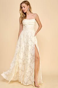 Francesca Ivory Strapless Sweetheart Gown