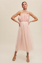 Load image into Gallery viewer, Paper Bag Frill Tulle Maxi Dress