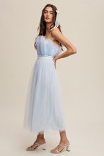 Load image into Gallery viewer, Paper Bag Frill Tulle Maxi Dress