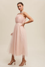 Load image into Gallery viewer, Paper Bag Frill Tulle Maxi Dress