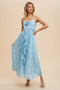 Brenna Rose Waterfall Floral Maxi Dress