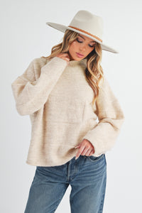 Rory Mock Neck Sweater - Beige