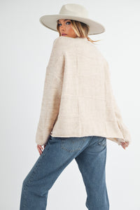 Rory Mock Neck Sweater - Beige