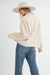 Rory Mock Neck Sweater - Beige