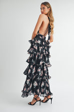 Load image into Gallery viewer, Miranda Halter Ruffle Tier Maxi Dress - Black