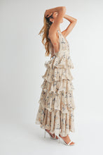 Load image into Gallery viewer, Miranda Halter Ruffle Tier Maxi Dress - Mocha