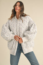 Load image into Gallery viewer, Elsa Oversized Floral Puffer Bomber Jacket